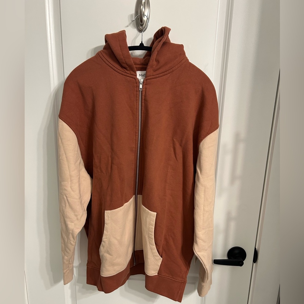 Mate The Label GOTS Certified Organic Fleece Oversized Zip Hoodie